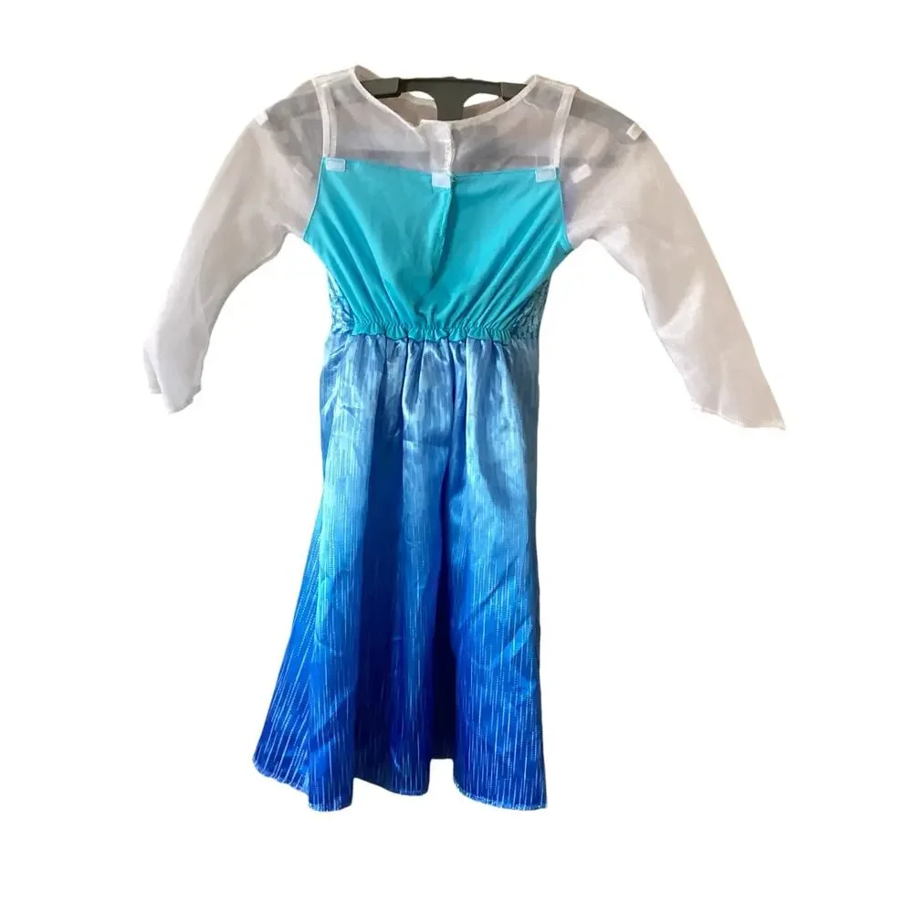 Disney Frozen Costume Reversible Dress Plays Music Missing Cape Size 4-6X